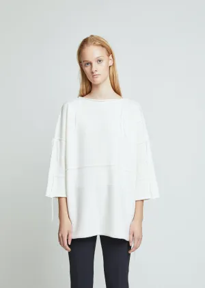 Knited Patch Wool Sweater Tunic