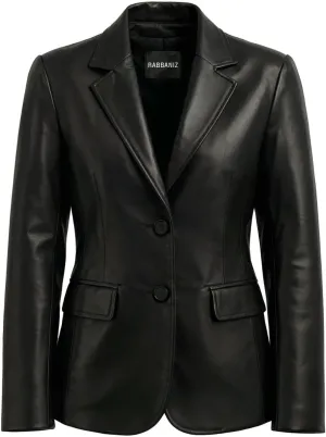 Leather Blazers for Women - Business Casual Coat - Real Lambskin Blazer Jackets for Women's