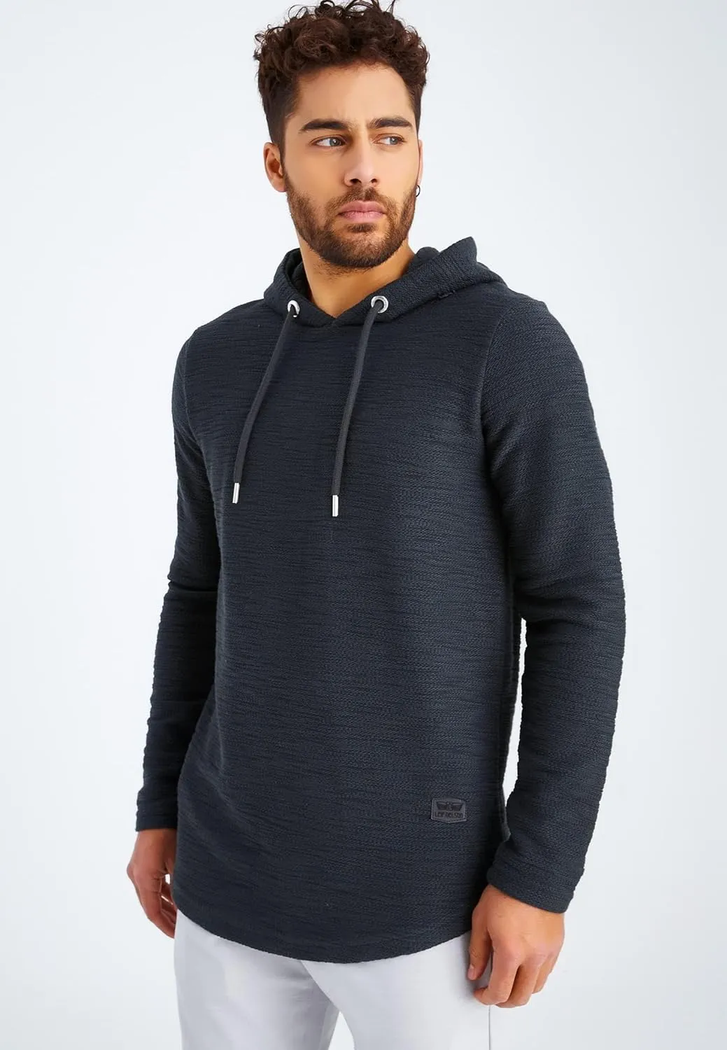Leif Nelson Men's Oversized Slim Fit Hoodie LN6300