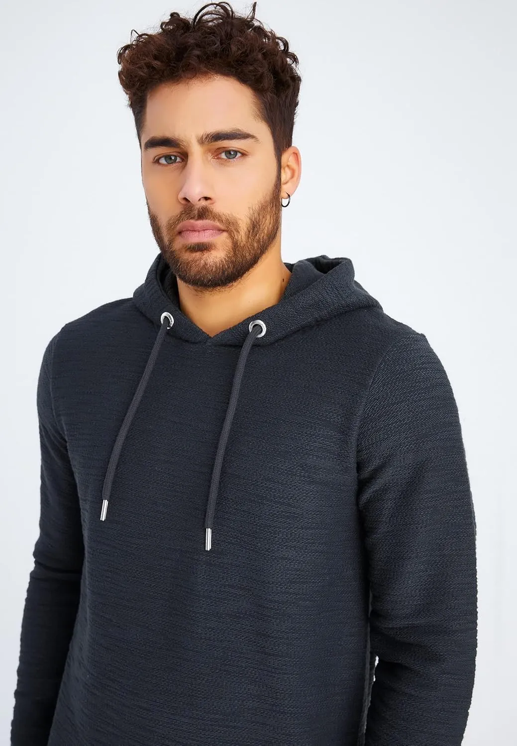 Leif Nelson Men's Oversized Slim Fit Hoodie LN6300