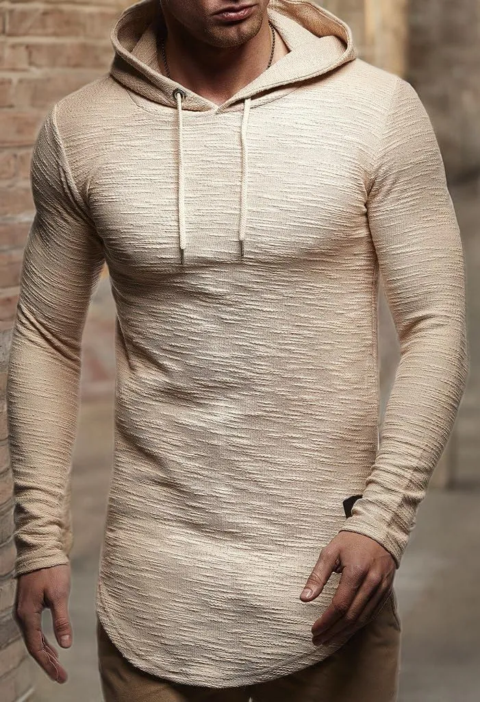 Leif Nelson Men's Oversized Slim Fit Hoodie LN6300