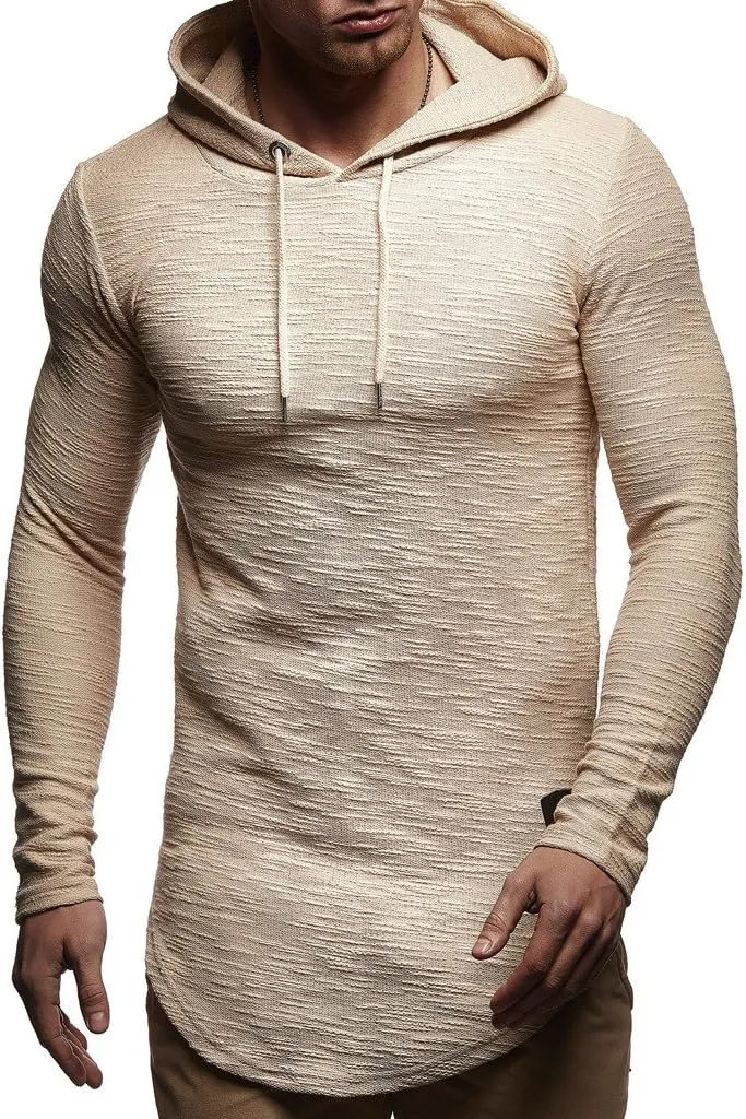 Leif Nelson Men's Oversized Slim Fit Hoodie LN6300