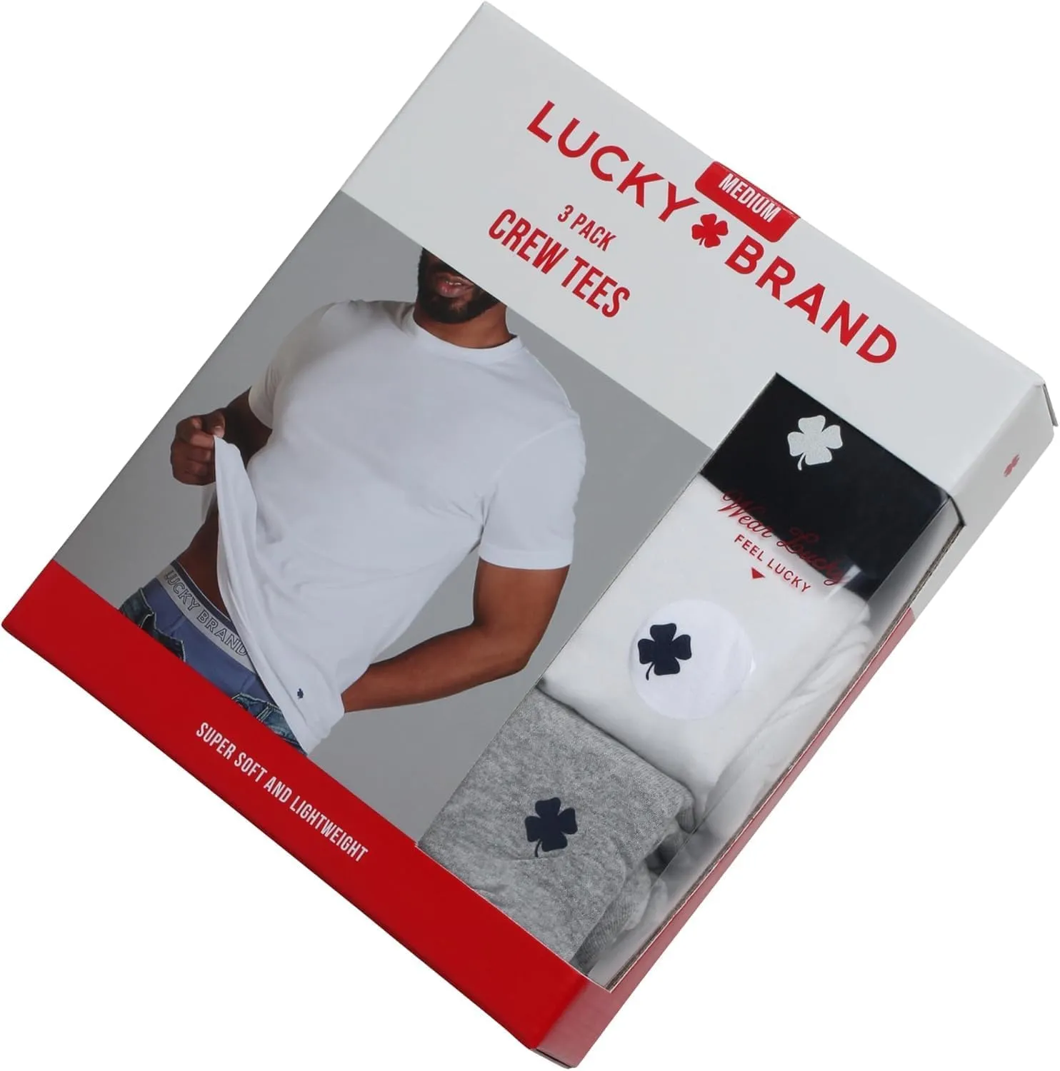 Lucky Brand Men's Undershirt - 3 Pack Basic Short Sleeve T-Shirts - Cotton Crewneck and V-Neck Undershirts for Men (S-XL)