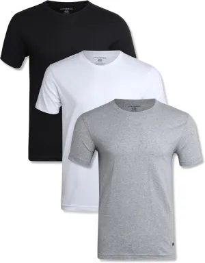 Lucky Brand Men's Undershirt - 3 Pack Basic Short Sleeve T-Shirts - Cotton Crewneck and V-Neck Undershirts for Men (S-XL)