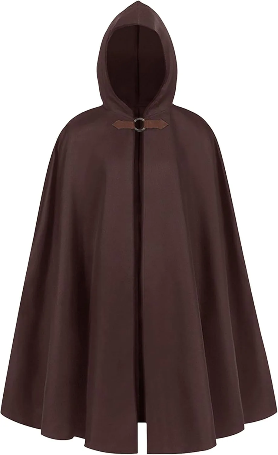 Maiyifu-GJ Men's Renaissance Hooded Cape Cloak Victorian Capelet Adult Halloween Cloak Cosplay Vintage Costume