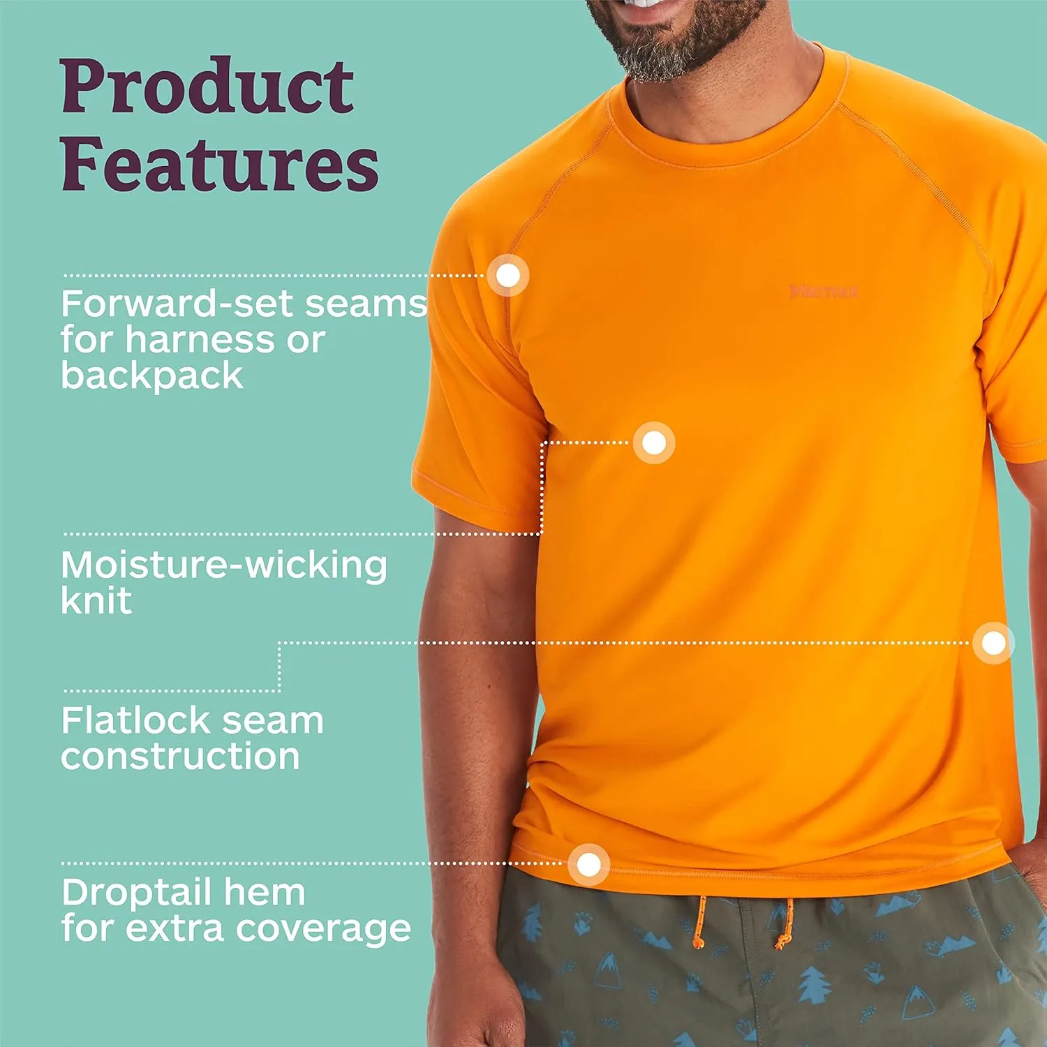 MARMOT Men's Windridge Moisture-Wicking, Eco-Friendly, Breathable, UPF Short Sleeve Shirt