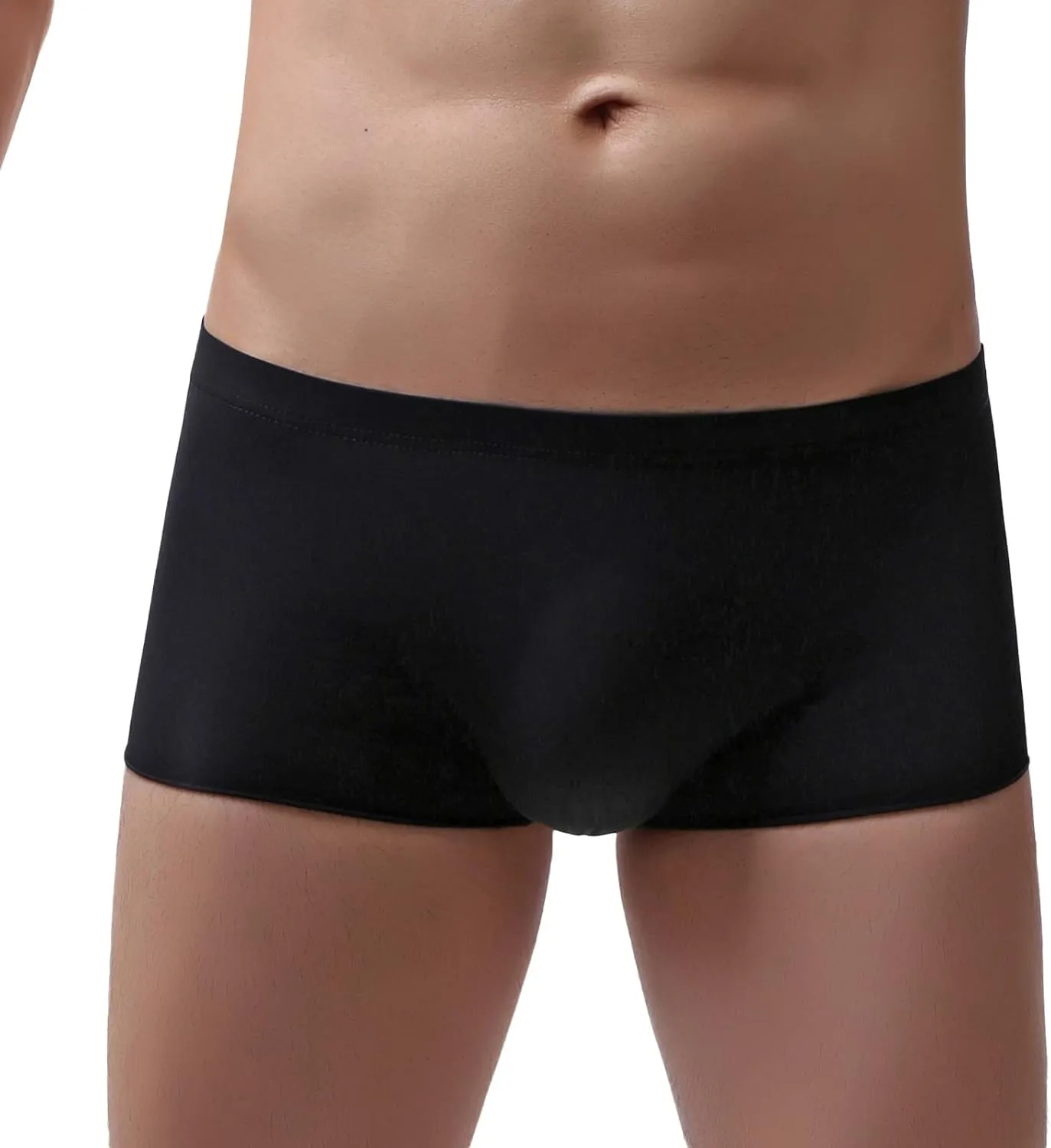 Men Underwear Men's Boxer Briefs Regular Long Spandex Knit Boxer