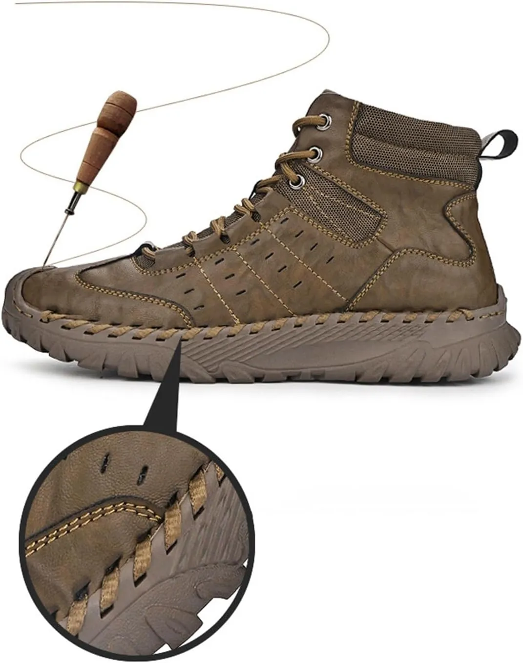 Men Work Boots Steel Toe Hiking Sneakers Warm Fur Lined Womens Safety Toe Shoes Soft Toe Work Botas Soft Toe Non Slip Rubber Sole Hike Grounded Footwear