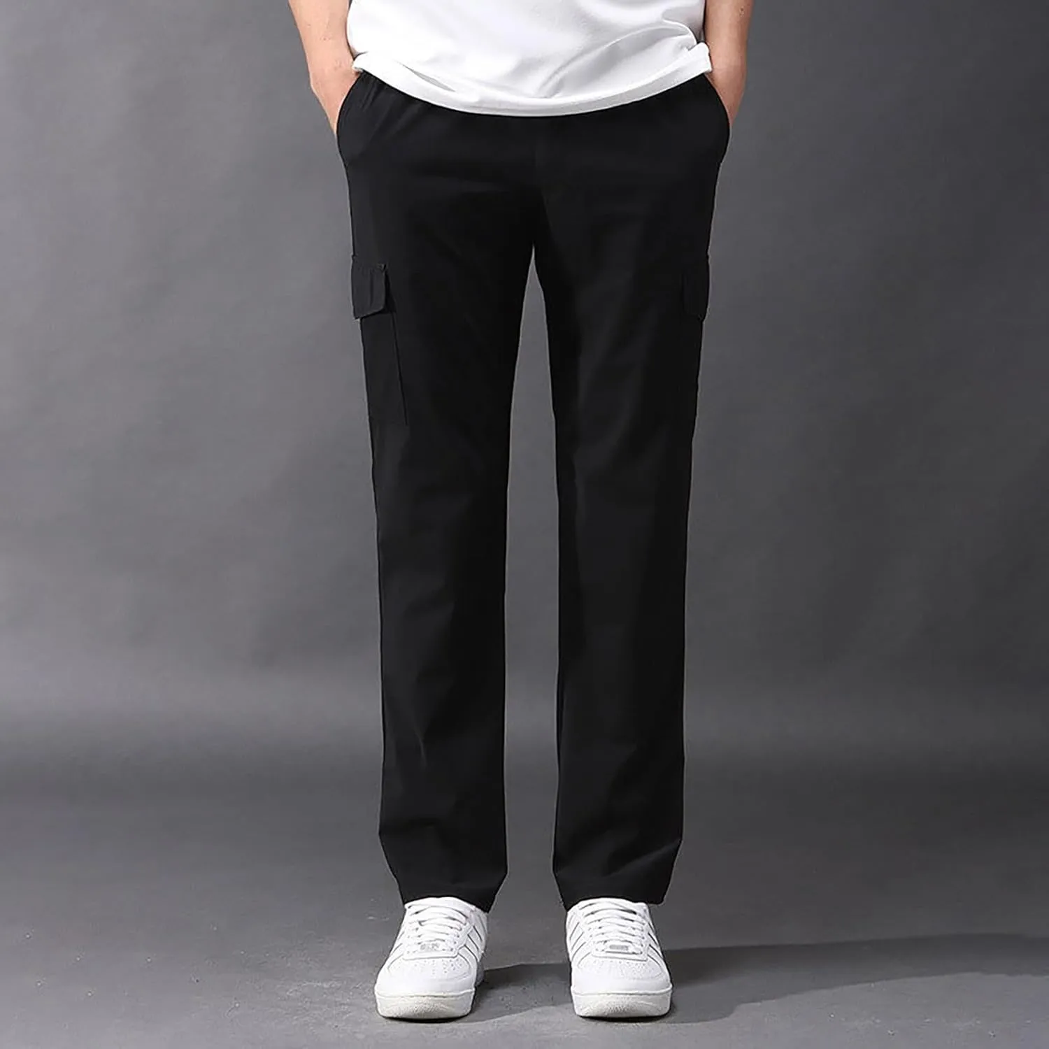 Men's 2024 Casual Pants Elastic Waist Drawstring Beach Summer Pants Lightweight Athletic Casual Sweatpants Work Pants