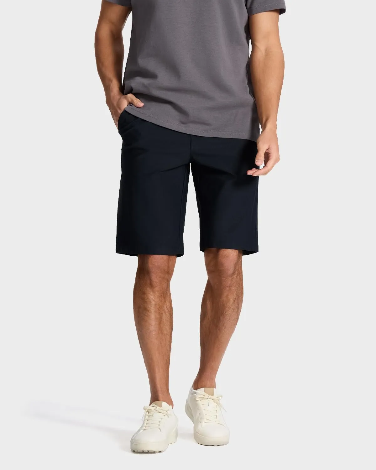 Men's Classic Fit 7/11 Inch Golf Shorts Lightweight Long Stretch Hiking Short with 4 Pockets for Casual Work
