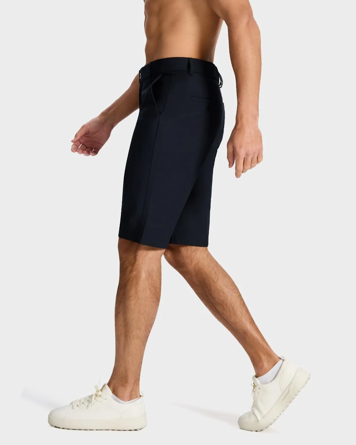 Men's Classic Fit 7/11 Inch Golf Shorts Lightweight Long Stretch Hiking Short with 4 Pockets for Casual Work