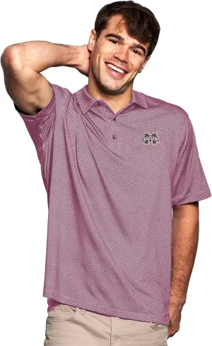 Men's Collegiate Premium Moisture Wicking Stretch Fit Diamond Print Polo