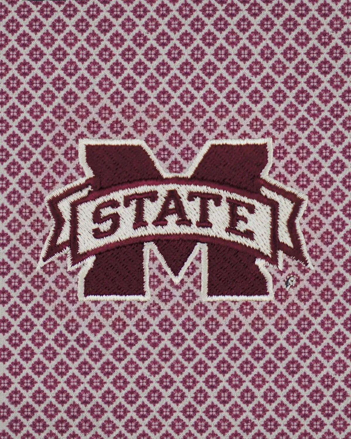 Men's Collegiate Premium Moisture Wicking Stretch Fit Diamond Print Polo