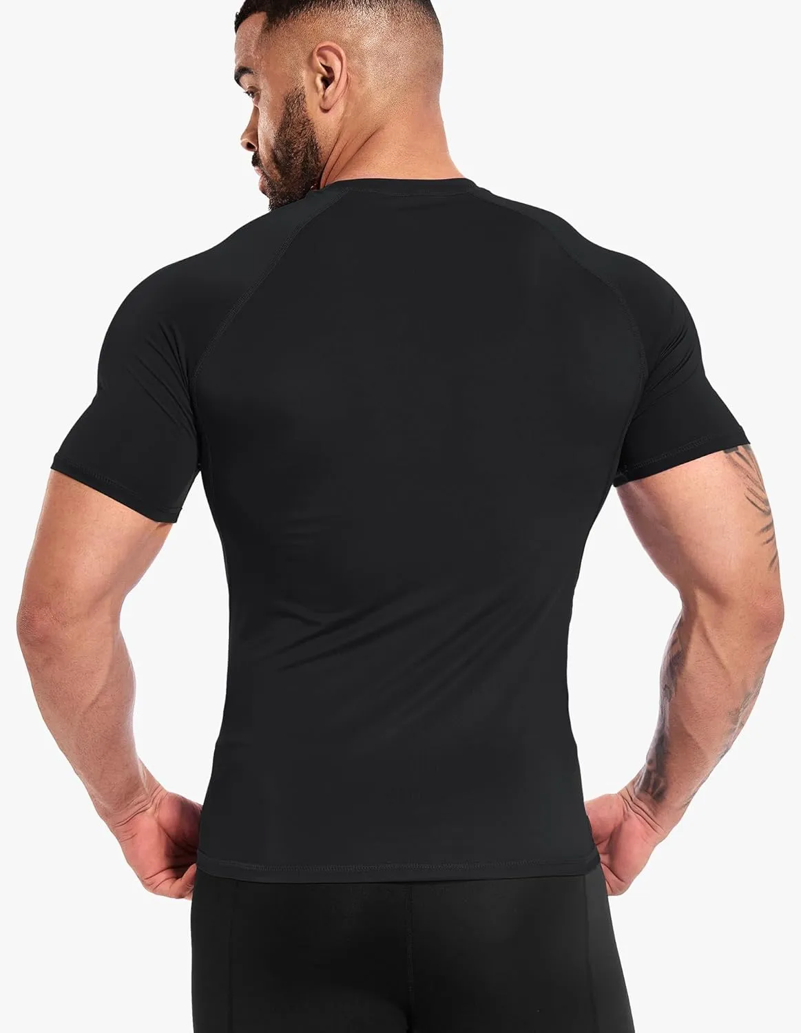 Mens Compression Shirts Short Sleeve Workout Shirt, Quick Dry Top Baselayer Athletic Shapewear Undershirts for Men