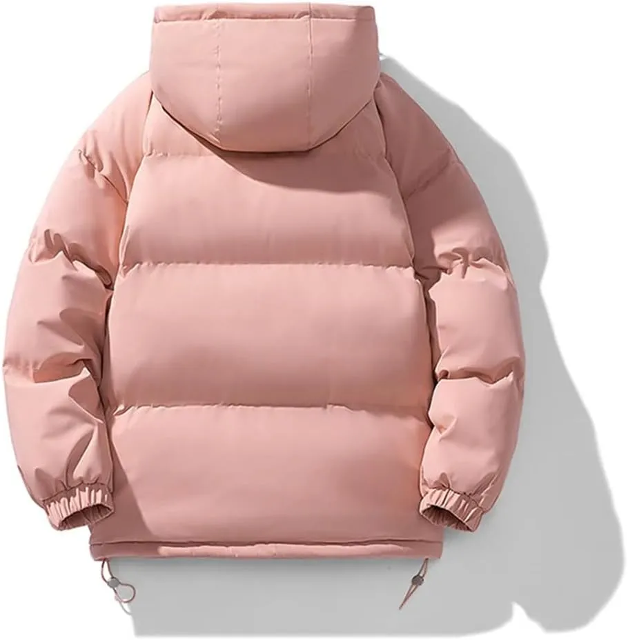 Men's Hooded Parkas Solid Warm Jacket Outdoor Casual Coats Men Cotton Padded Sports Jackets