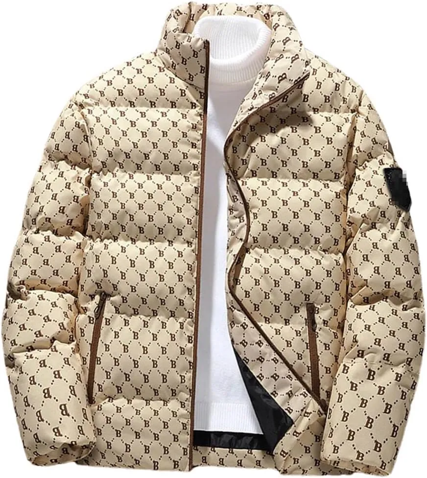 Mens Parka Collar Men's Jacket Winter Down Jacket Letter Warm Jackets Men Business Coat Baseball Coats