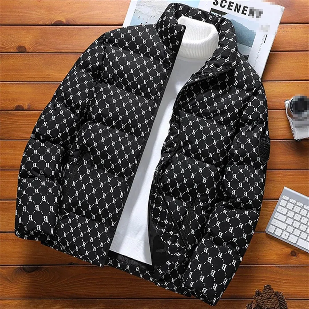 Mens Parka Collar Men's Jacket Winter Down Jacket Letter Warm Jackets Men Business Coat Baseball Coats