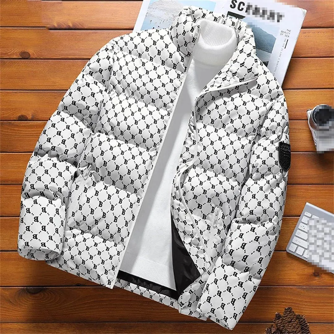 Mens Parka Collar Men's Jacket Winter Down Jacket Letter Warm Jackets Men Business Coat Baseball Coats