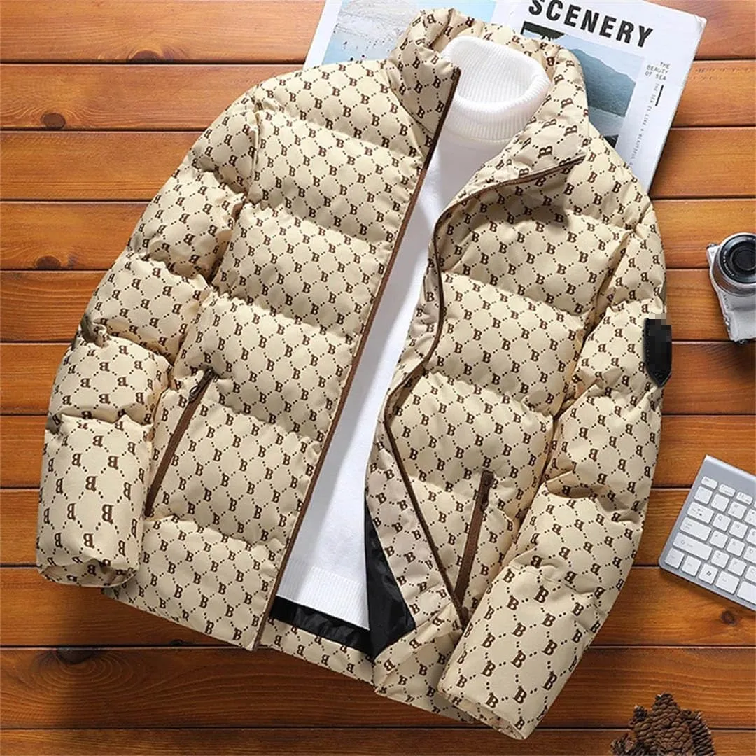 Mens Parka Collar Men's Jacket Winter Down Jacket Letter Warm Jackets Men Business Coat Baseball Coats