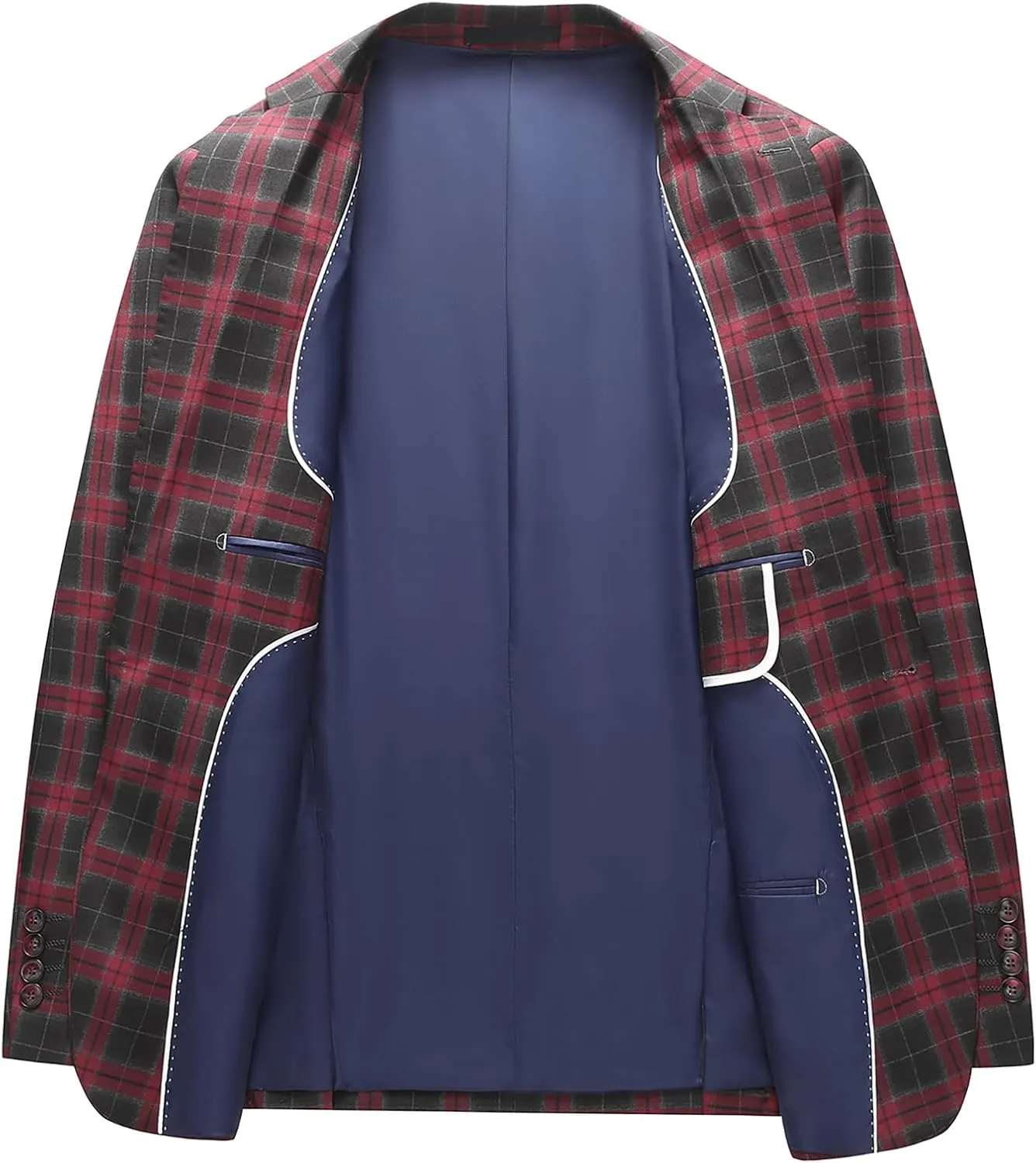 Men's Plaid Blazer Sport Coats Jackets Slim Fit Lightweight Casual Checkered Blazer for Men