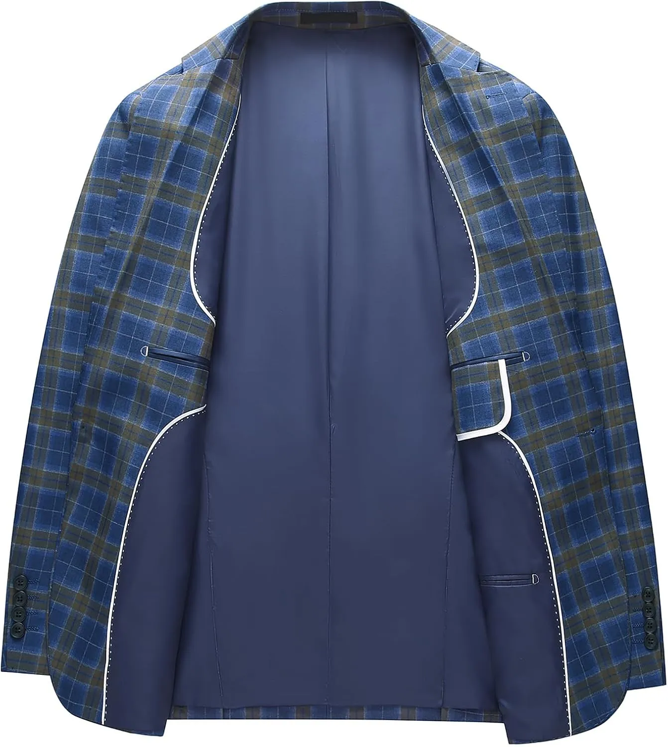 Men's Plaid Blazer Sport Coats Jackets Slim Fit Lightweight Casual Checkered Blazer for Men