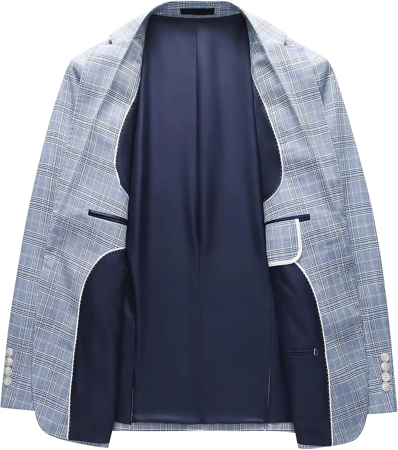 Men's Plaid Blazer Sport Coats Jackets Slim Fit Lightweight Casual Checkered Blazer for Men