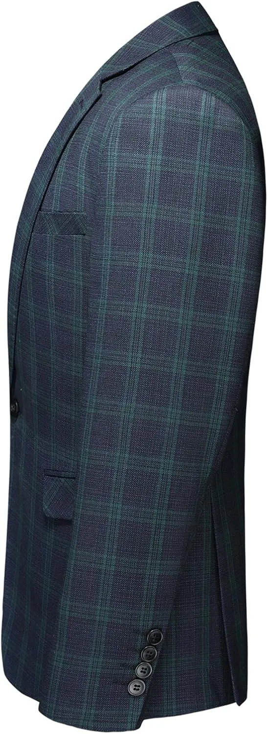 Men's Plaid Blazer Sport Coats Jackets Slim Fit Lightweight Casual Checkered Blazer for Men