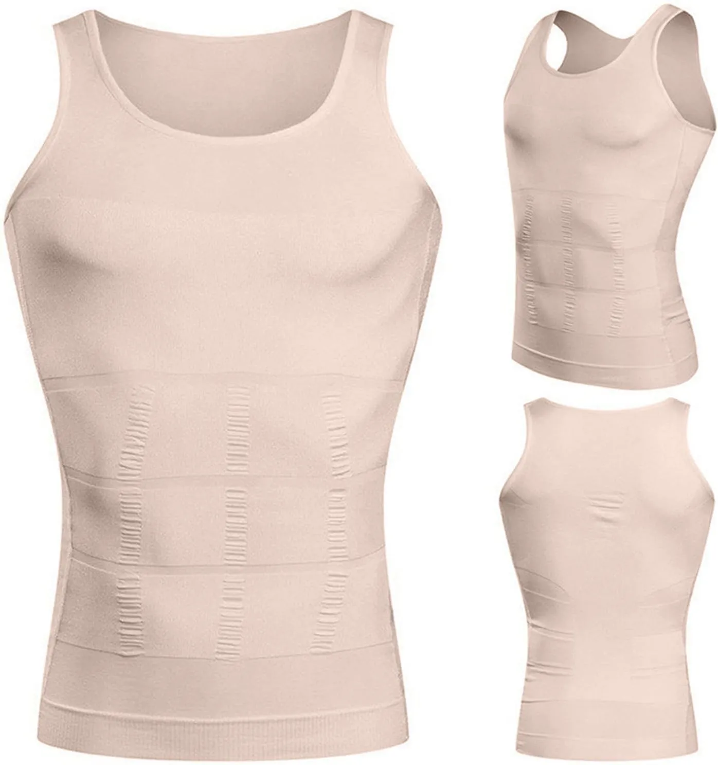 Mens Slimming Tank Top Body Shaper Compression Shirts for Men Slim Undershirts Abs Vest for Workout Abdomen,