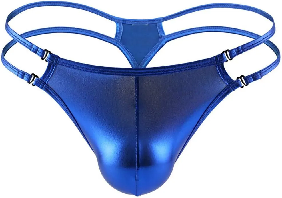 Men's Tank Tops Undershirts Men's Fashion Leather Underwear Triangle Briefs Sexy Underwear Panties for Men