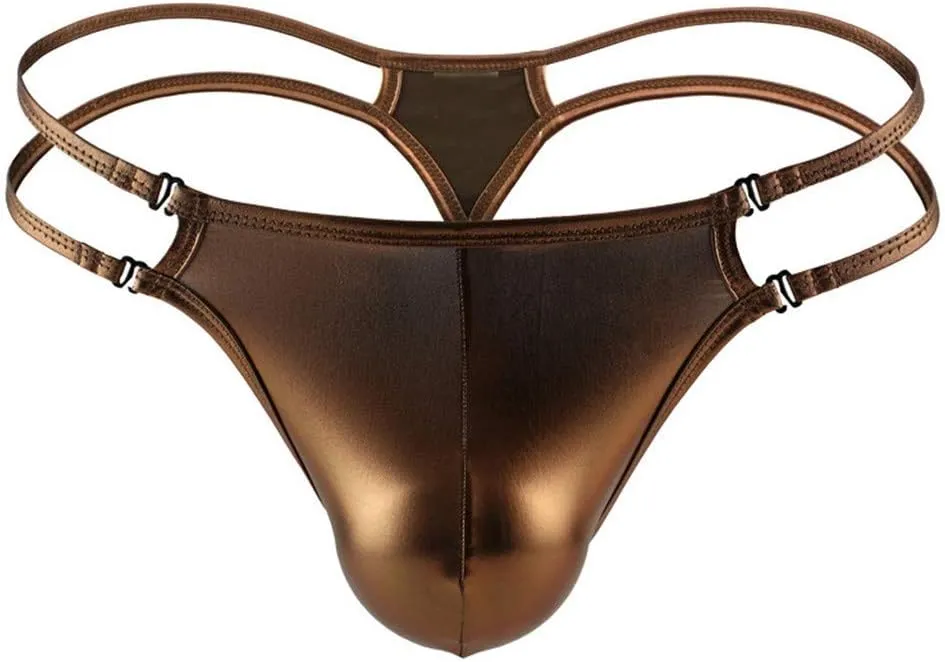 Men's Tank Tops Undershirts Men's Fashion Leather Underwear Triangle Briefs Sexy Underwear Panties for Men