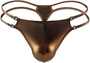 Men's Tank Tops Undershirts Men's Fashion Leather Underwear Triangle Briefs Sexy Underwear Panties for Men