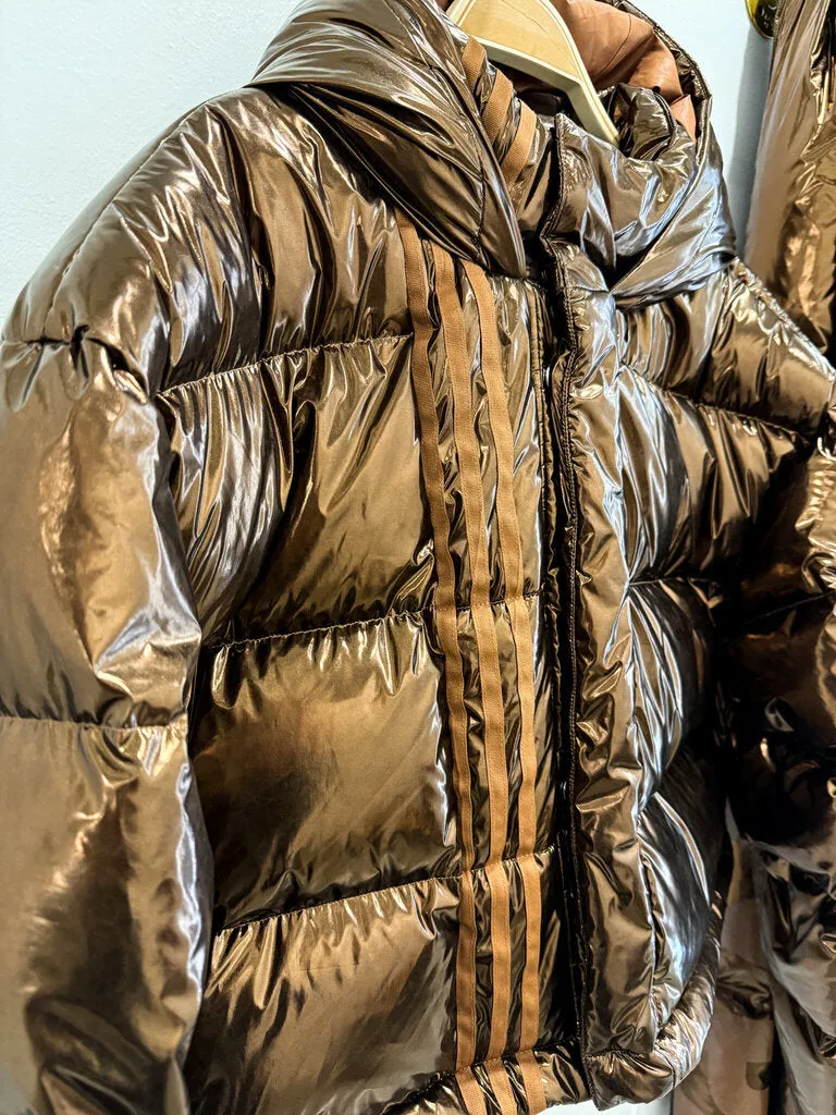 Metallic Long Puffer Coat (like new, worn once)