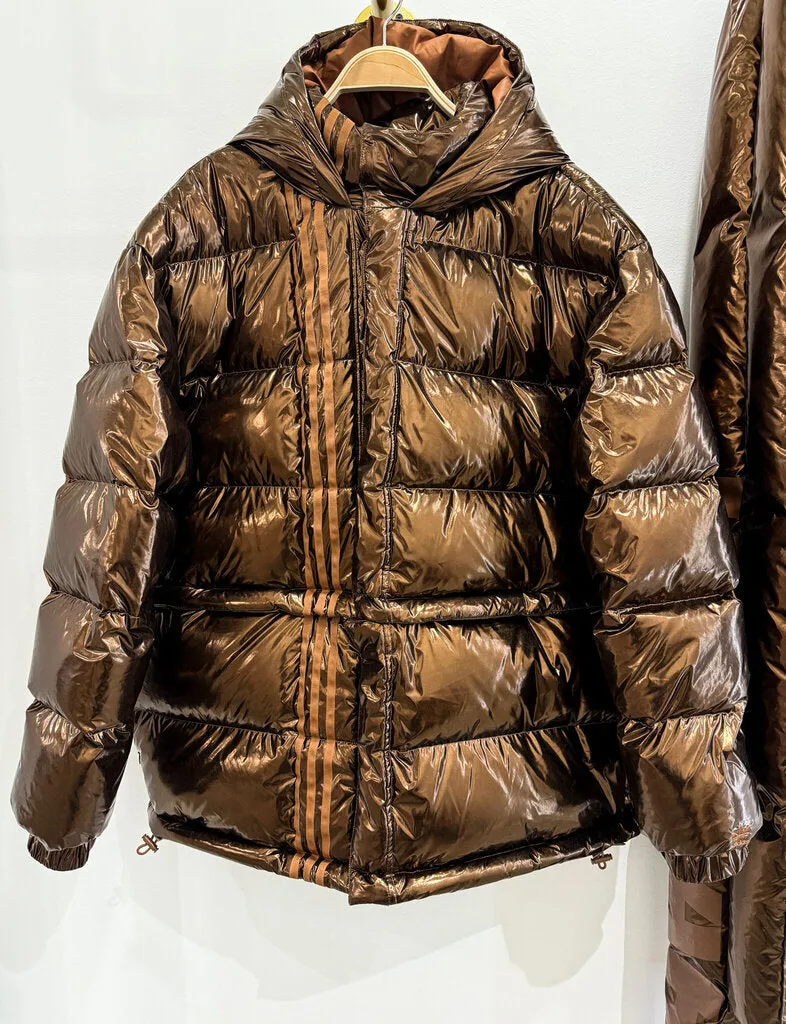 Metallic Long Puffer Coat (like new, worn once)