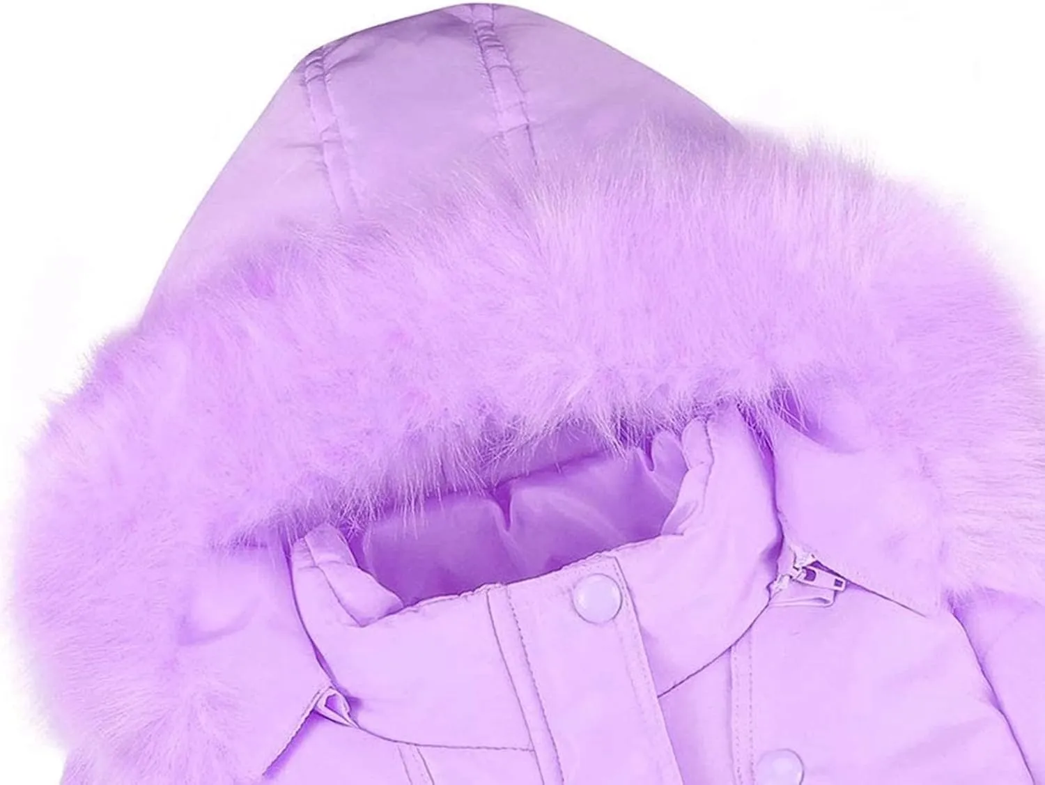 Miss Bei Girls' Puffer Down Coat Winter Fur Jacket Parka Down Coat Kids with Fur Hood