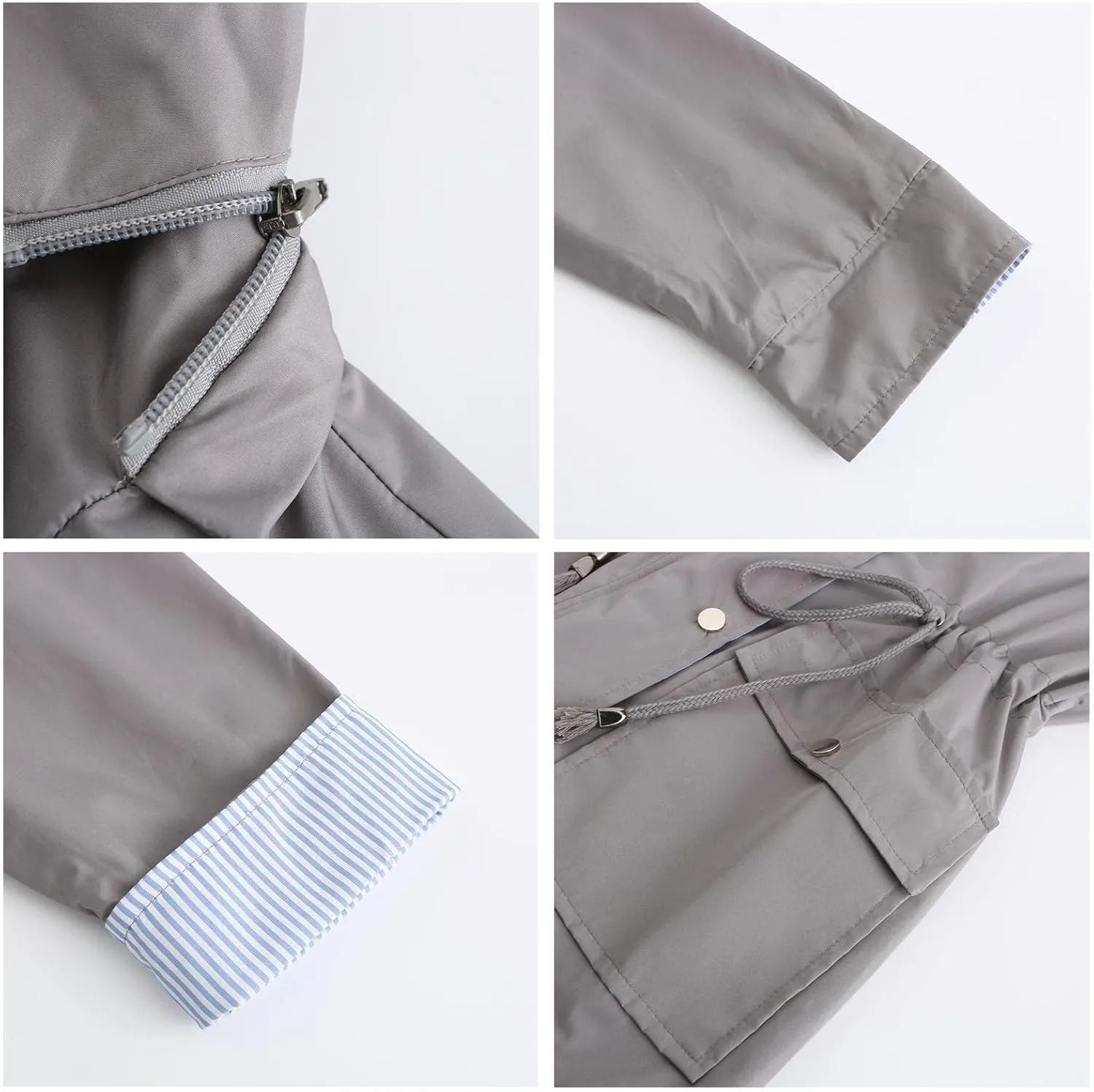 MODFUL Womens lightweight Jackets Waterproof Rain Jacket Windbreaker Outdoor Trench Coats With Hood