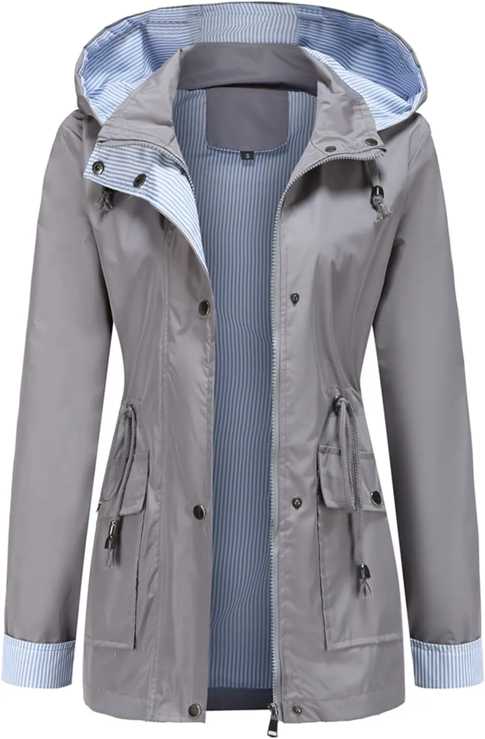 MODFUL Womens lightweight Jackets Waterproof Rain Jacket Windbreaker Outdoor Trench Coats With Hood