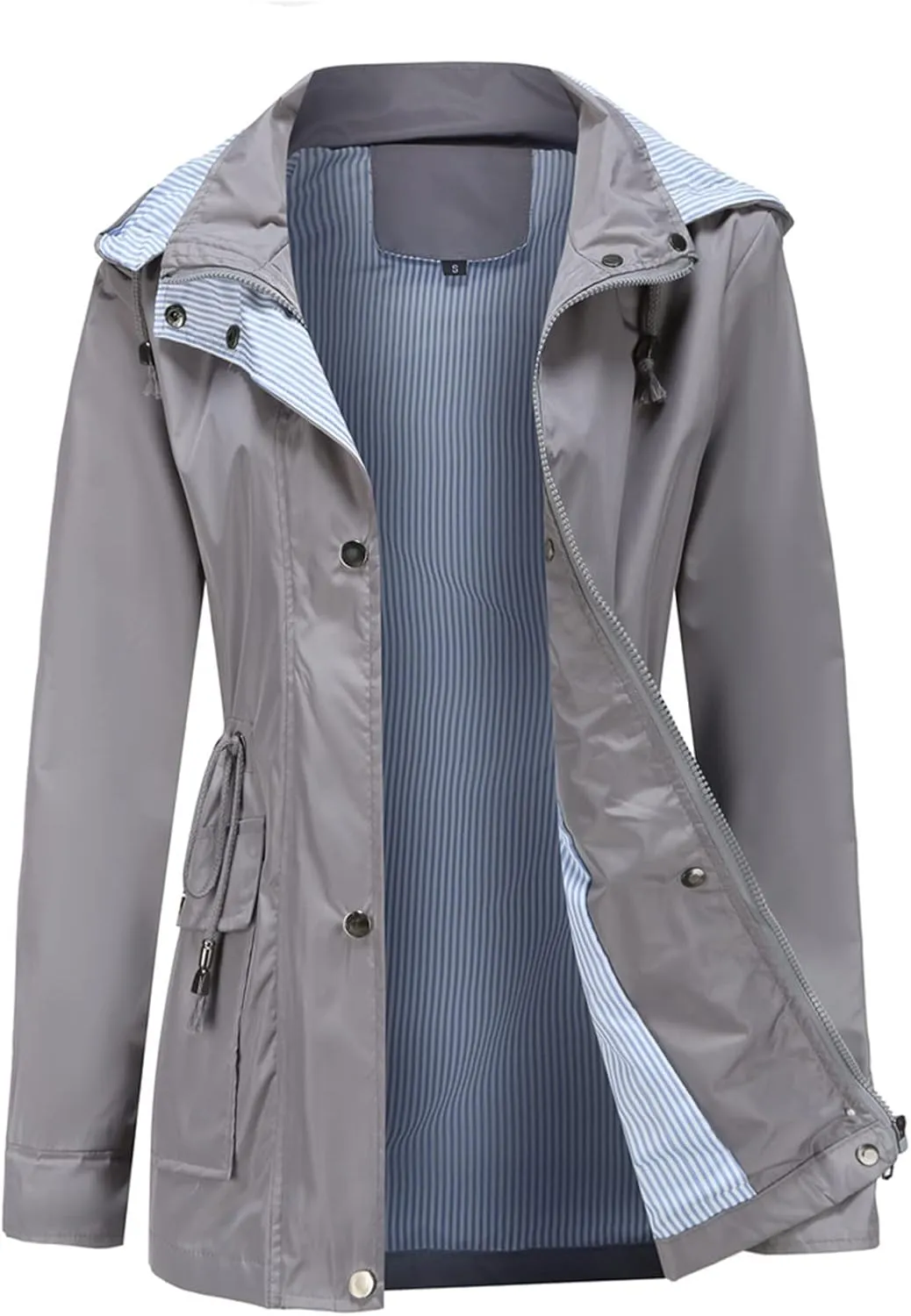 MODFUL Womens lightweight Jackets Waterproof Rain Jacket Windbreaker Outdoor Trench Coats With Hood