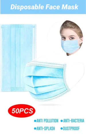 MSK03 Blue 3 Layers Protection Face Mask (50PCS /1PACK)