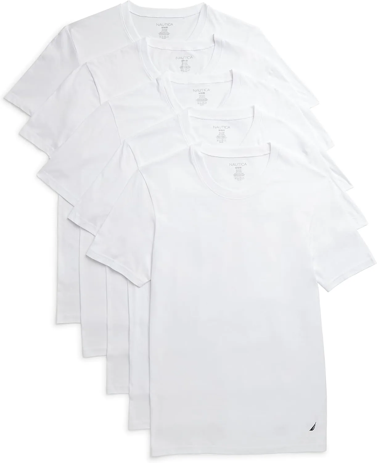 Nautica Men's Cotton Crew Neck Polo-Shirts-Multi Packs