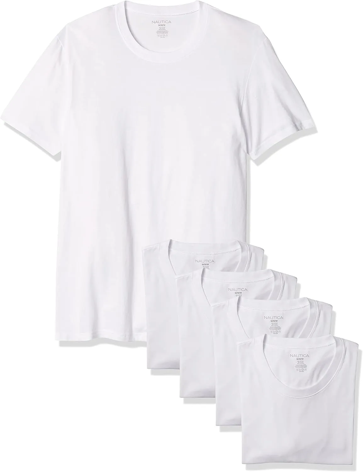 Nautica Men's Cotton Crew Neck Polo-Shirts-Multi Packs