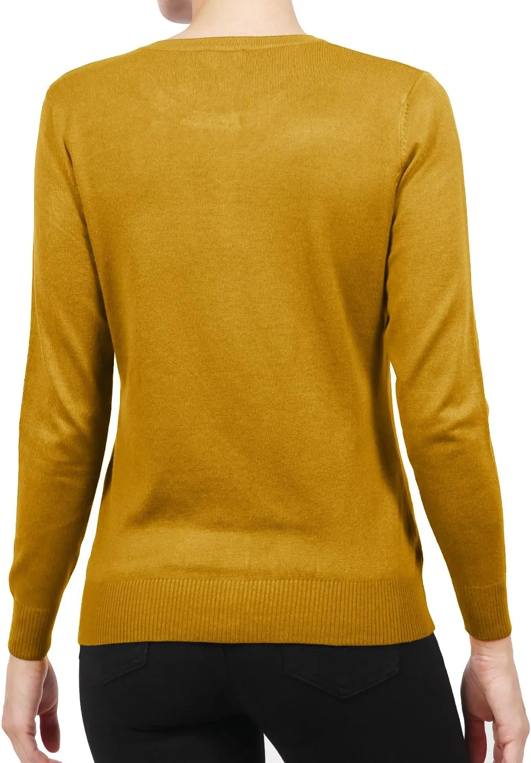 NE PEOPLE Women's Knit Cardigan  Long Sleeve Basic Button Down Crewneck Casual Stretch Sweater Knitted Ribbed Hem