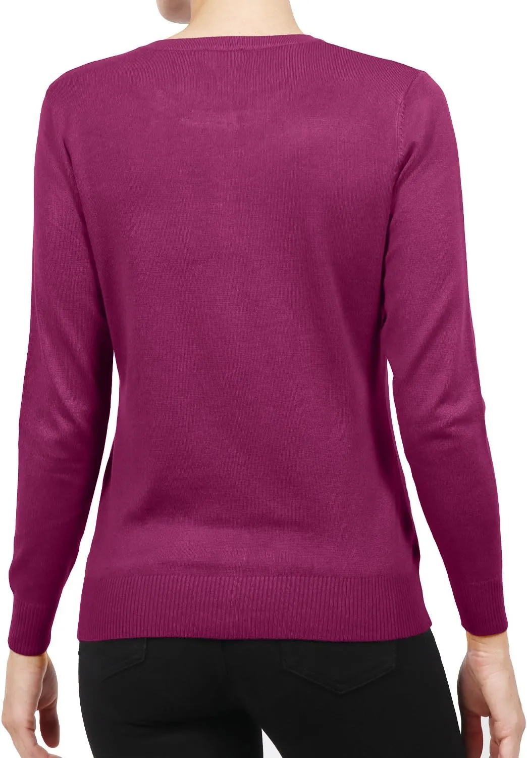 NE PEOPLE Women's Knit Cardigan  Long Sleeve Basic Button Down Crewneck Casual Stretch Sweater Knitted Ribbed Hem