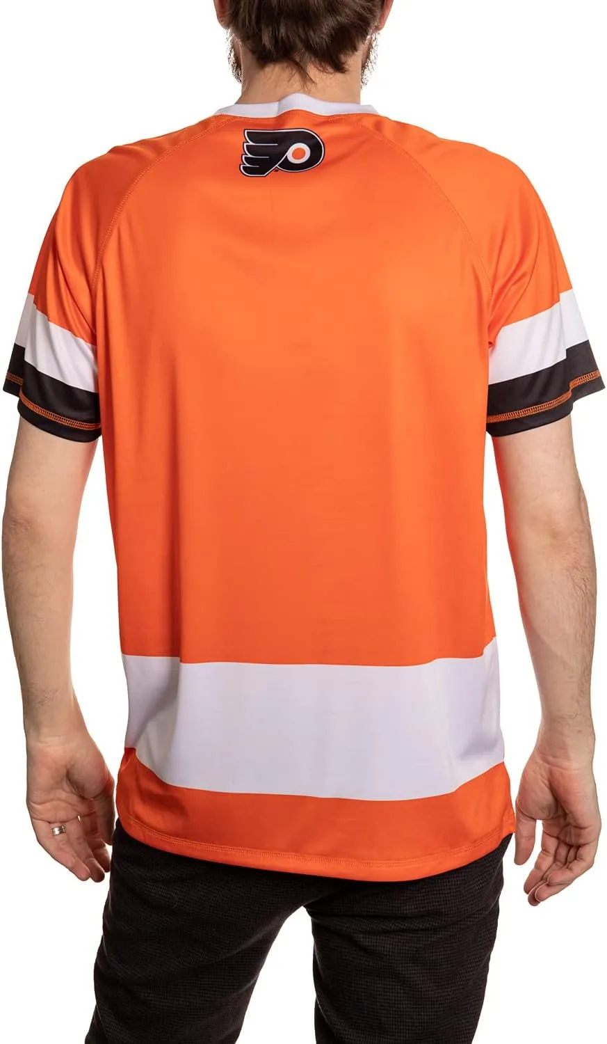 NHL Mens Performance Quick Dry Moisture Wicking Rash Guard Short Sleeve Shirt