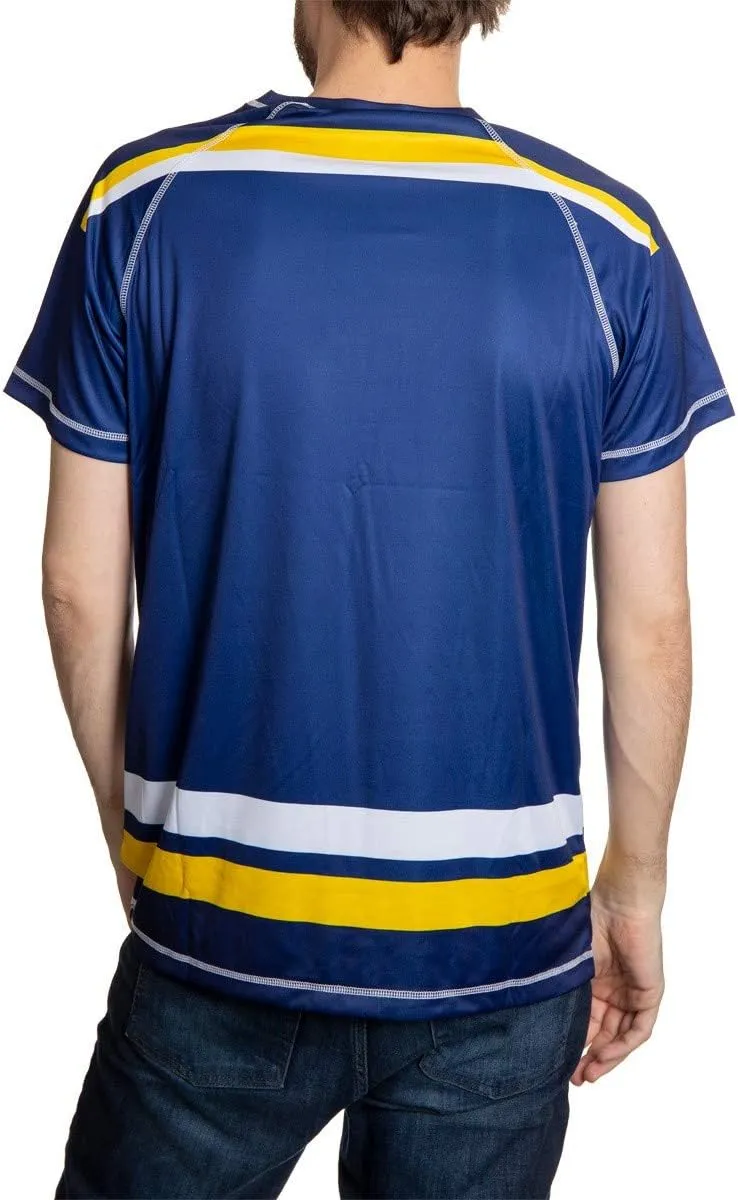 NHL Mens Performance Quick Dry Moisture Wicking Rash Guard Short Sleeve Shirt