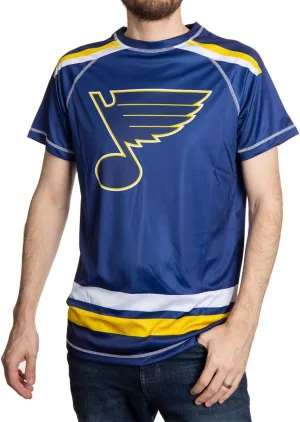 NHL Mens Performance Quick Dry Moisture Wicking Rash Guard Short Sleeve Shirt
