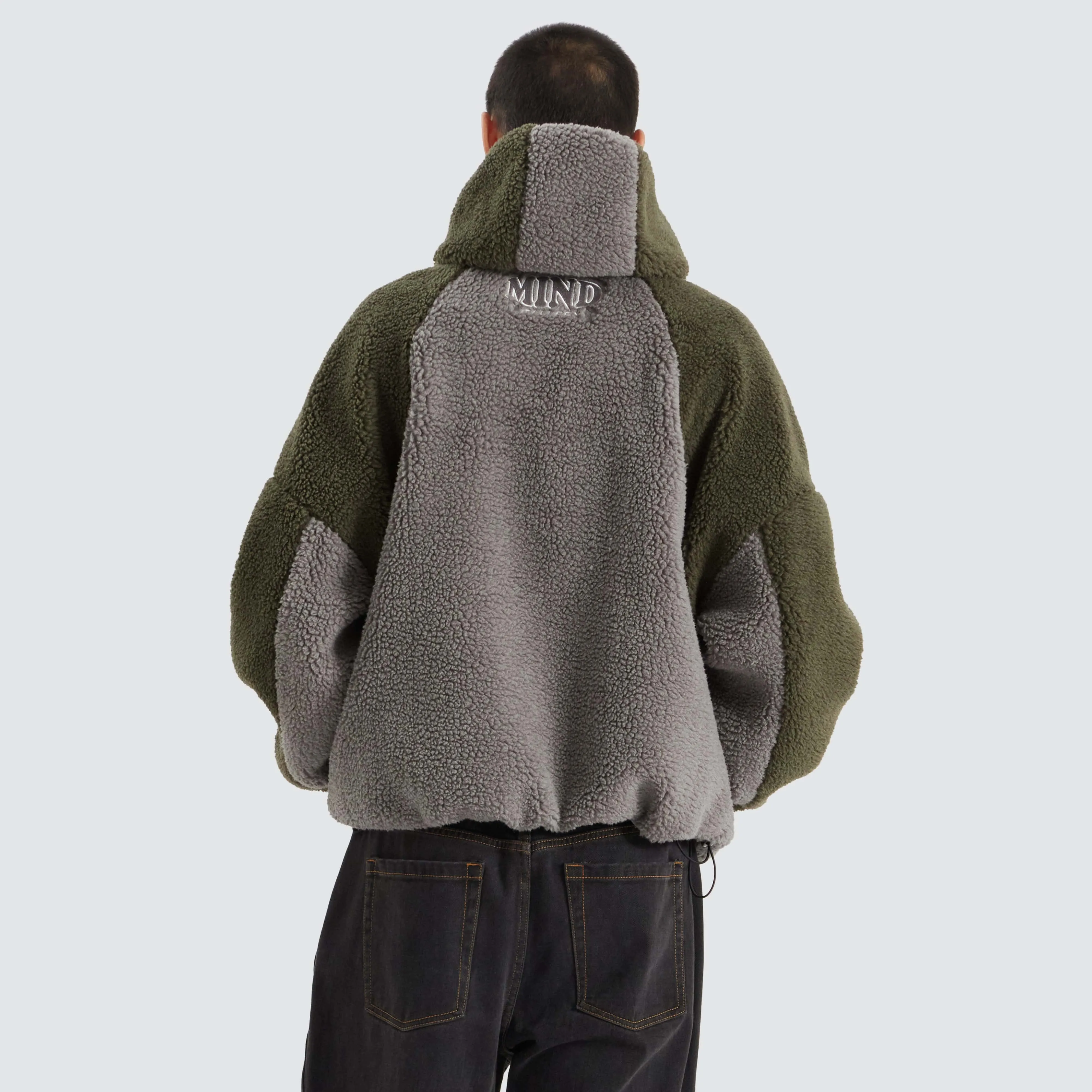 Ninja Zip Through Sherpa Fleece Khaki/Alloy