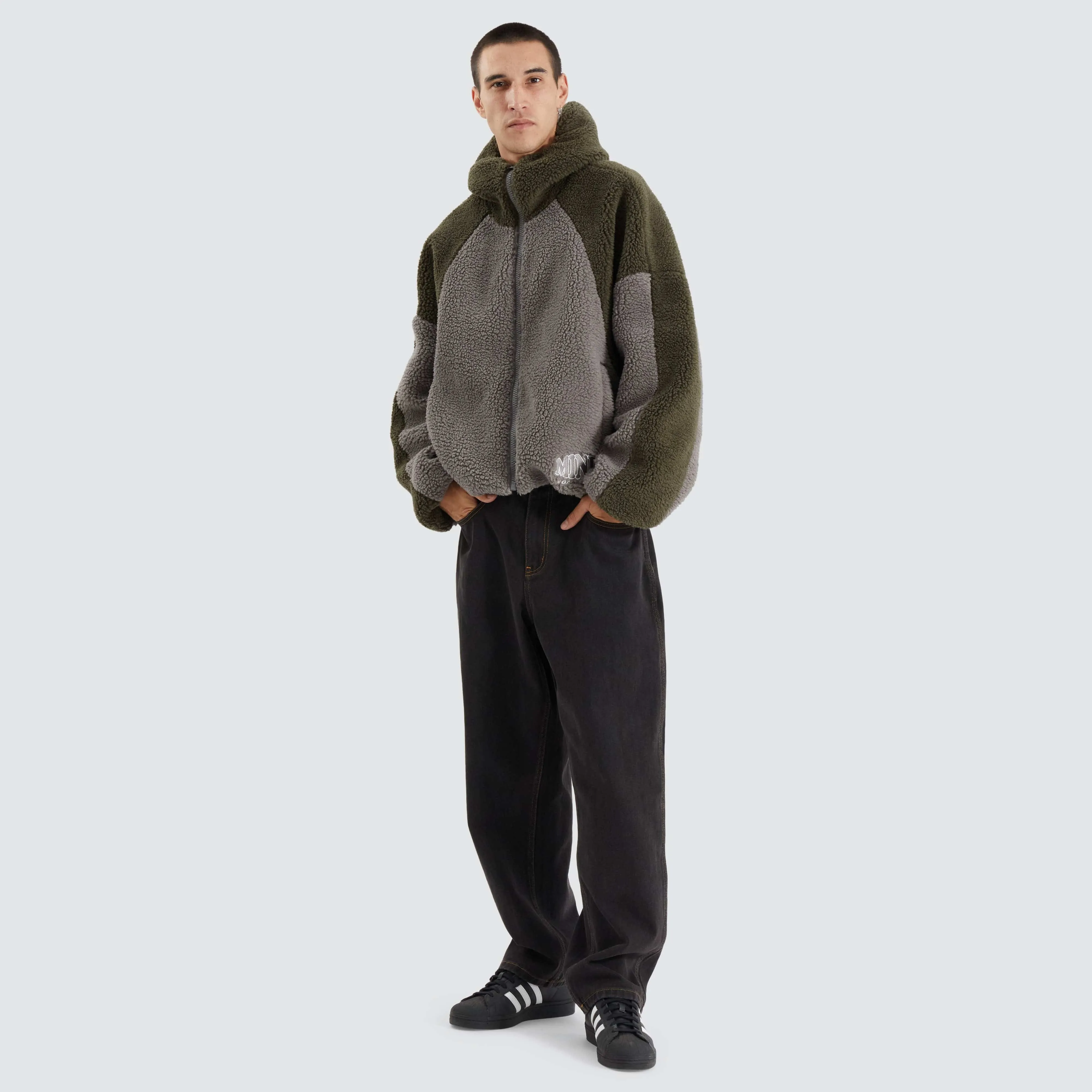 Ninja Zip Through Sherpa Fleece Khaki/Alloy