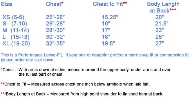 Opna Youth Athletic Performance Long Sleeve Shirts for Boys or Girls UV Protection Moisture Wicking Rash Guard