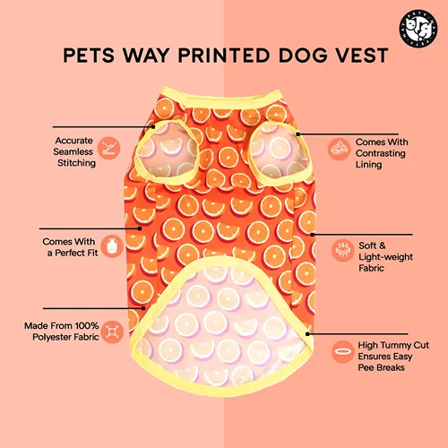 Pets Way Printed Happy Summer Vest Combo for Dogs and Cats
