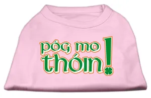 Pog Mo Thoin Screen Print Shirt Light Pink  XL (16)